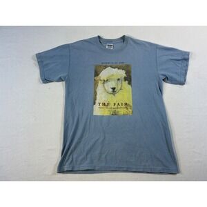 Vintage 2003 Marthas Vineyard Agricultural Society The Fair Sheep T-Shirt Blue M